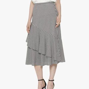 ELLE, NWT, Black and white checked layered skirt, size 16